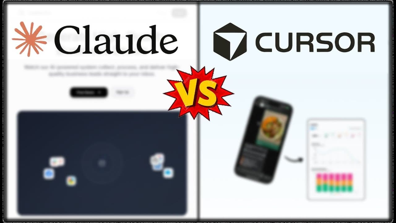 Claude Code vs Cursor: I Created 2 Websites - This is What I Learned - AI tutorial video thumbnail